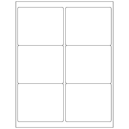 Bsc Preferred 4 x 3 1/3'' White Rectangle Laser Labels - Master Case, 600PK BUY00025319